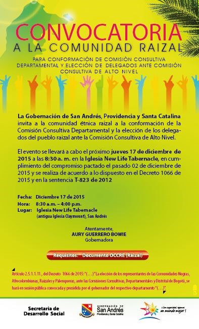 Convocatoria Raizal