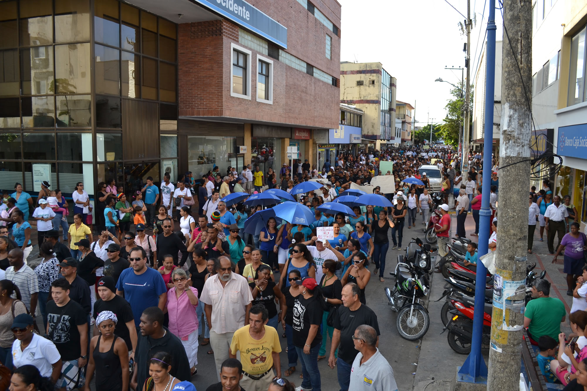 Marcha en contra del fallo de la Haya