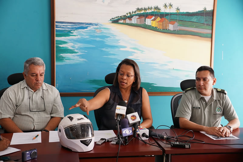 Implemetan casco en San Andres