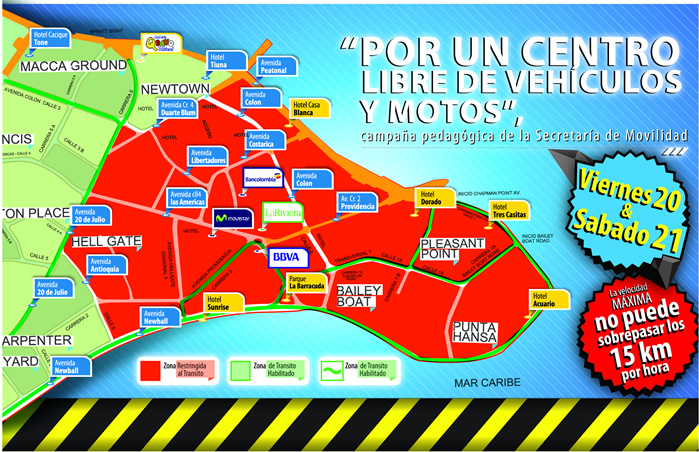 Por un centro sin carros y motos